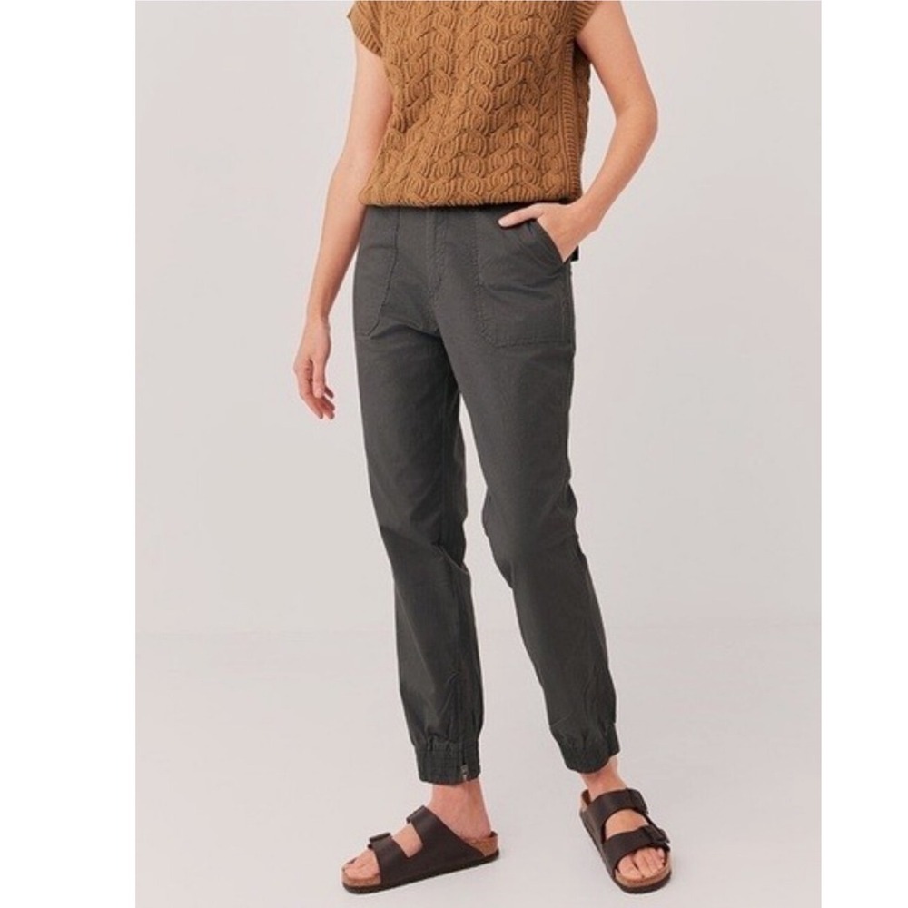 Pact Organic Cotton Twill Ankle Zip Joggers Charcoal Hiking Utility Pants XS